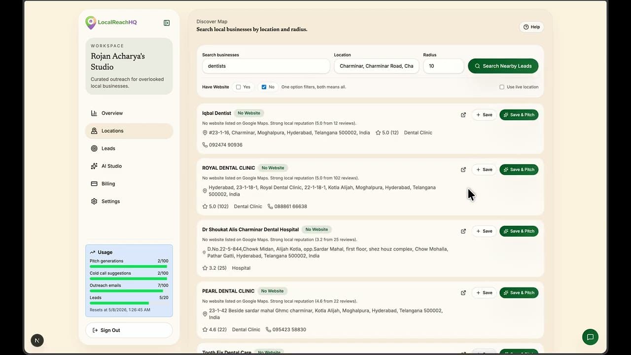 AI lead intelligence feature demo