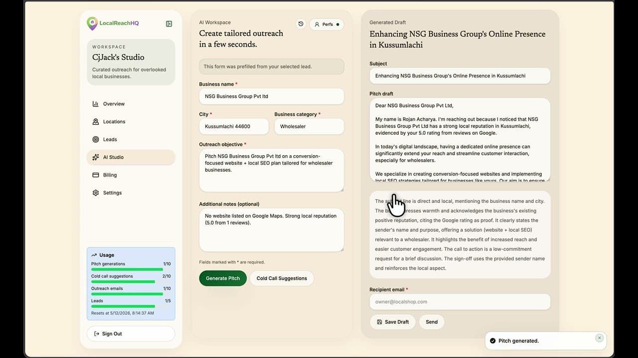 LocalReach product walkthrough